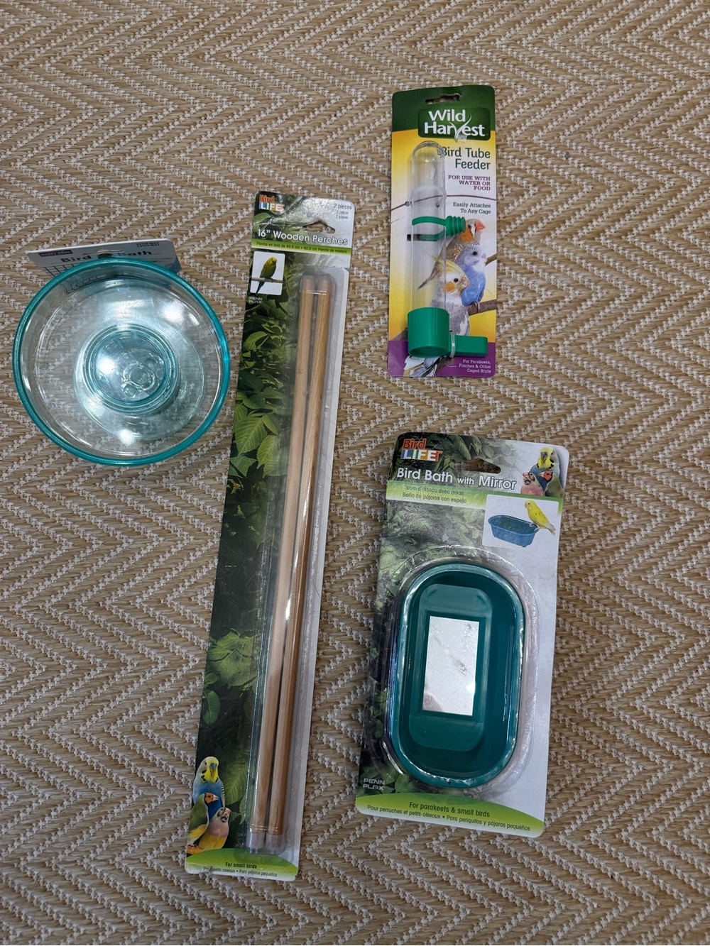 Wild Harvest Green Bird Tube Feeder & Assorted Bird Accessories